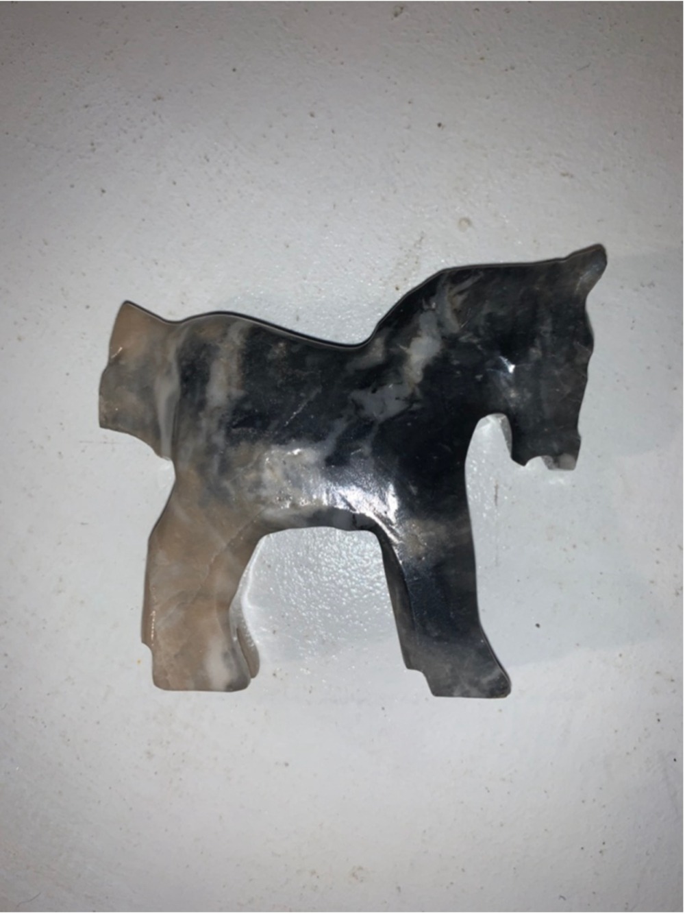 Unbranded Sculpture grey Beige Horse Figurine